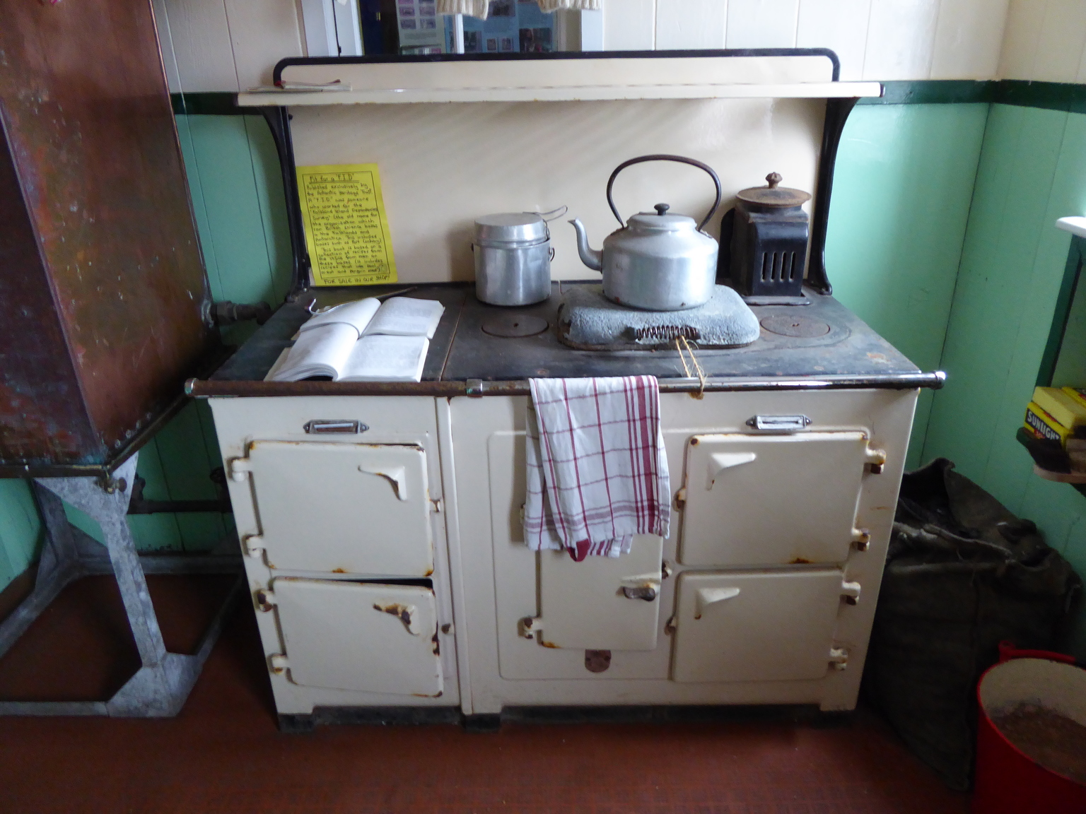 Inside Port Lockroy museum.