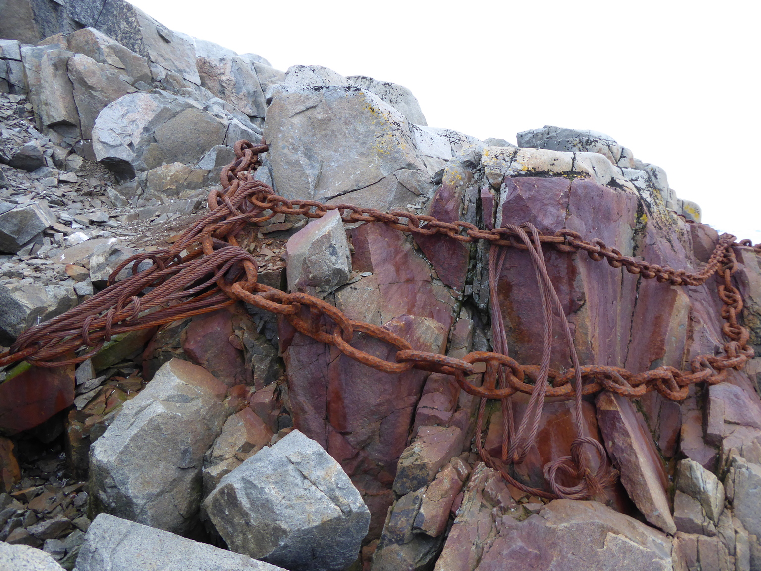 These chains were once used by whalers to moor their ships.