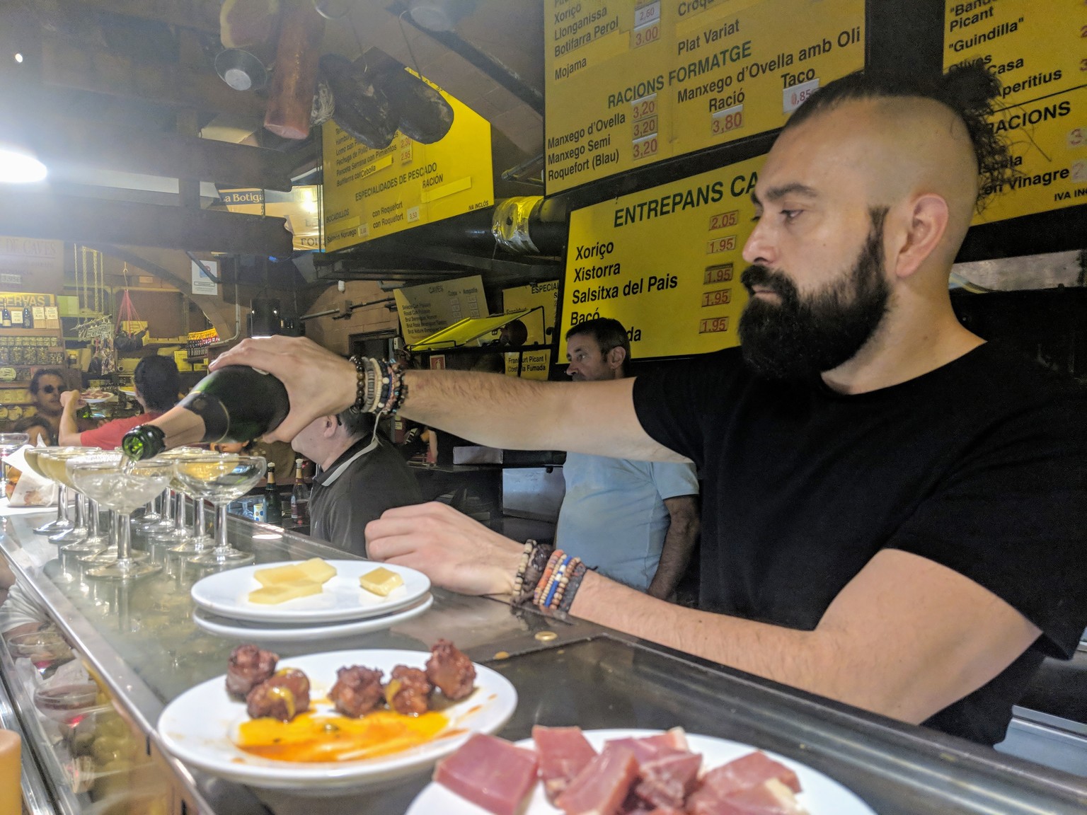 Our wonderful bartender. I don't think was excited by our food tour showing up there, lol.
