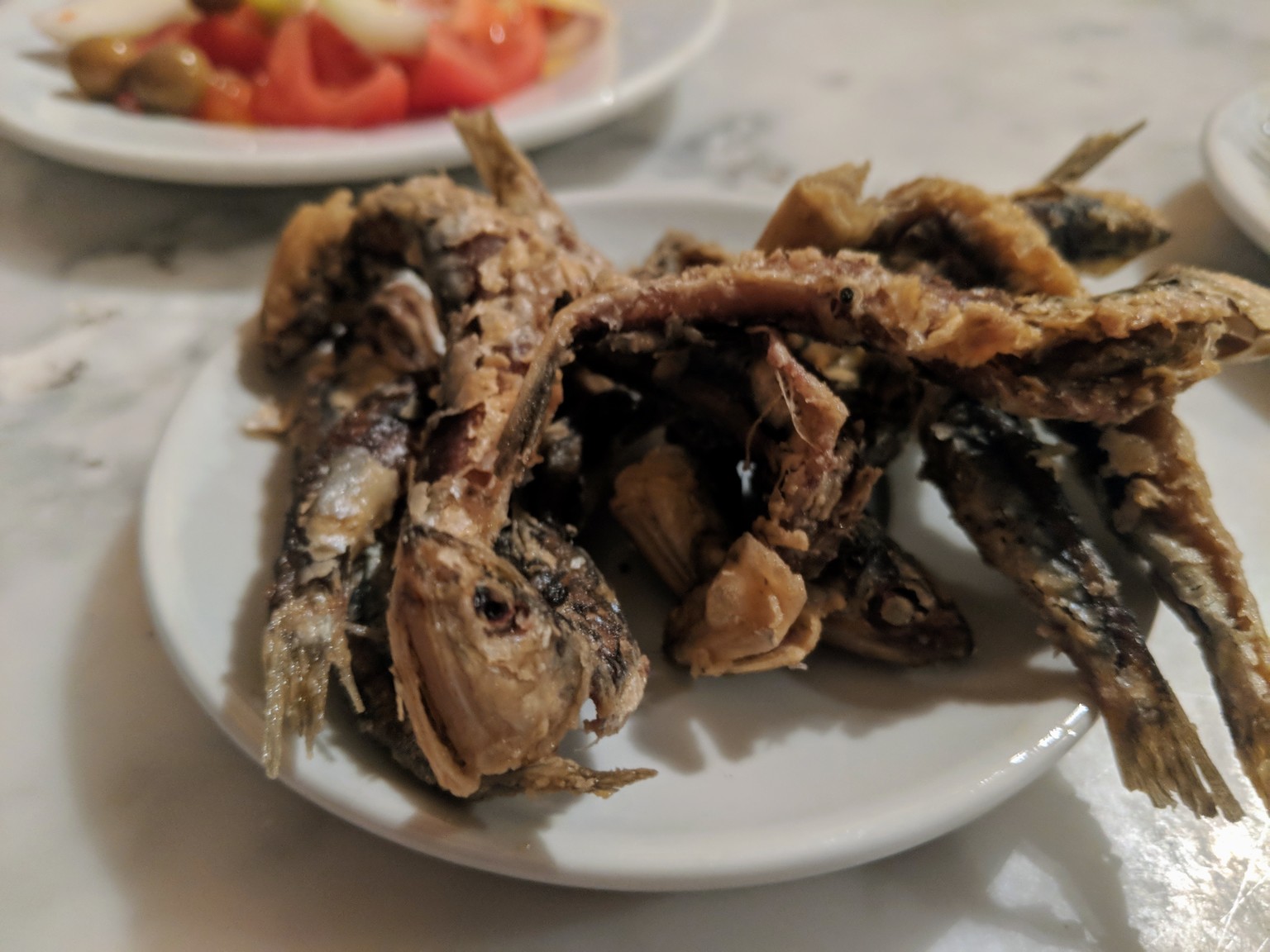 Fried anchovies