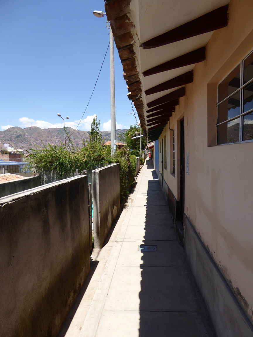 I stayed with a family on this block for a week.