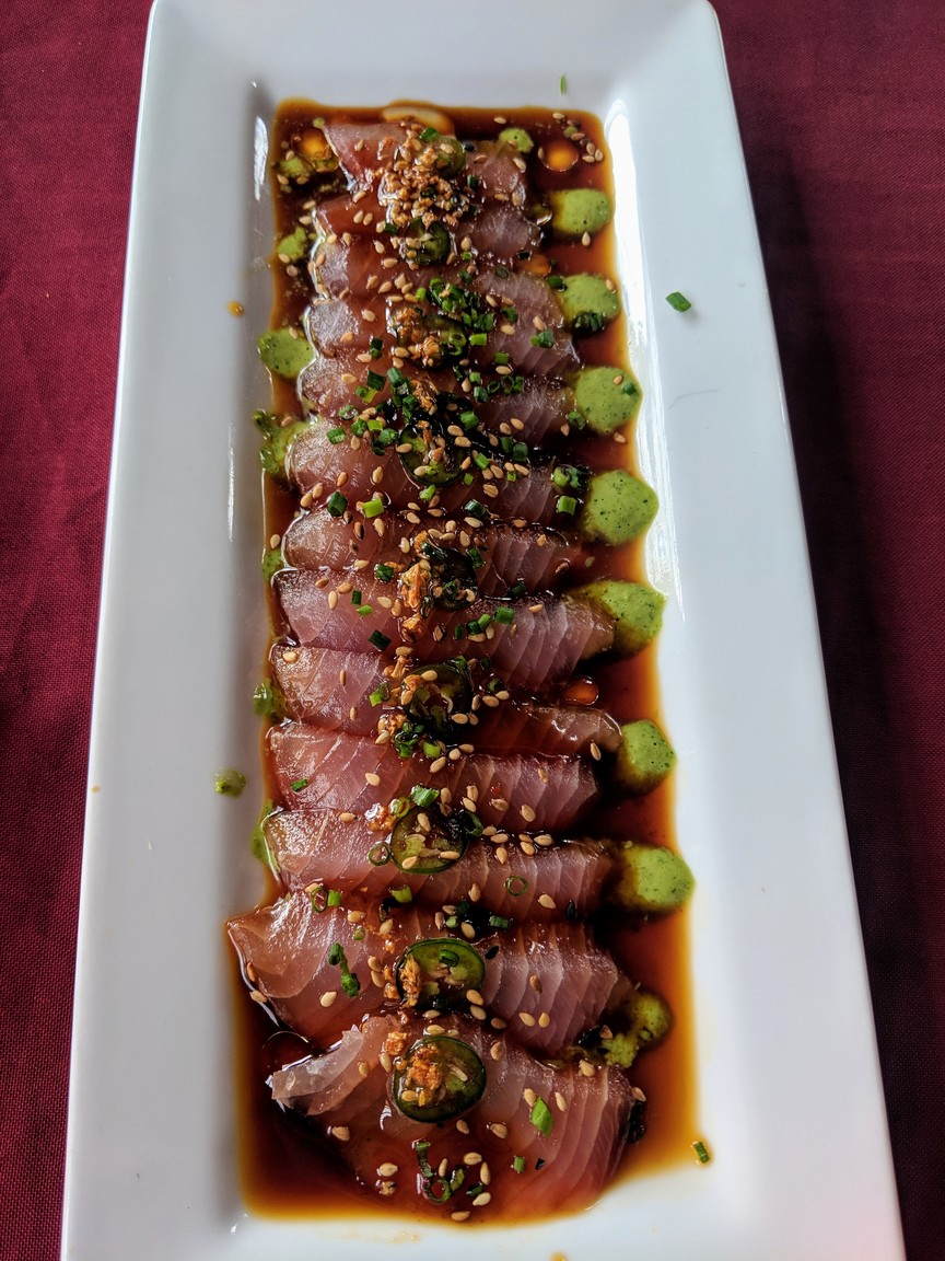 Locally caught sashimi