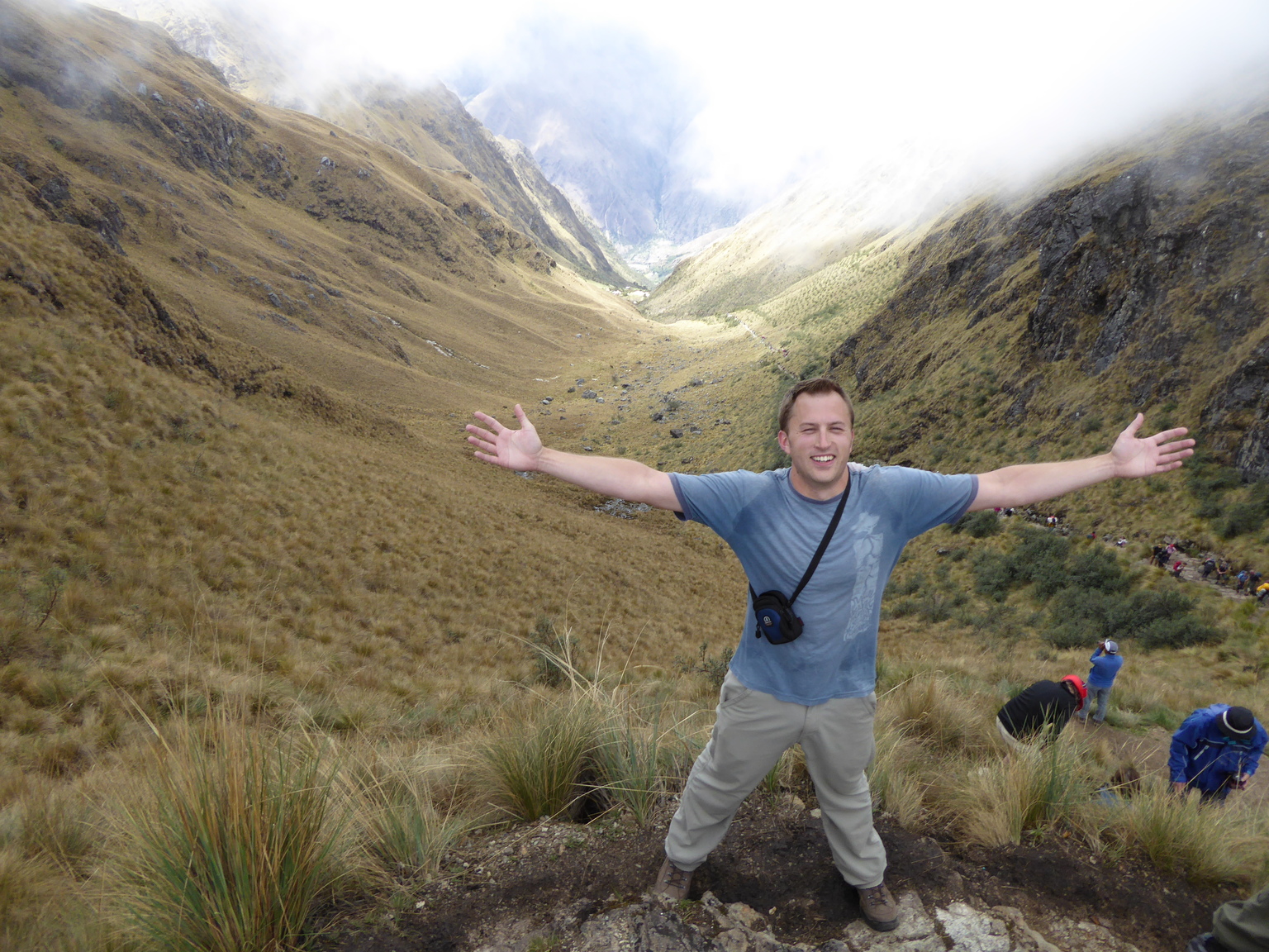 At the top of Warmiwañusqa, or Dead Woman pass. 4,215 m (13,829 ft) above sea level!