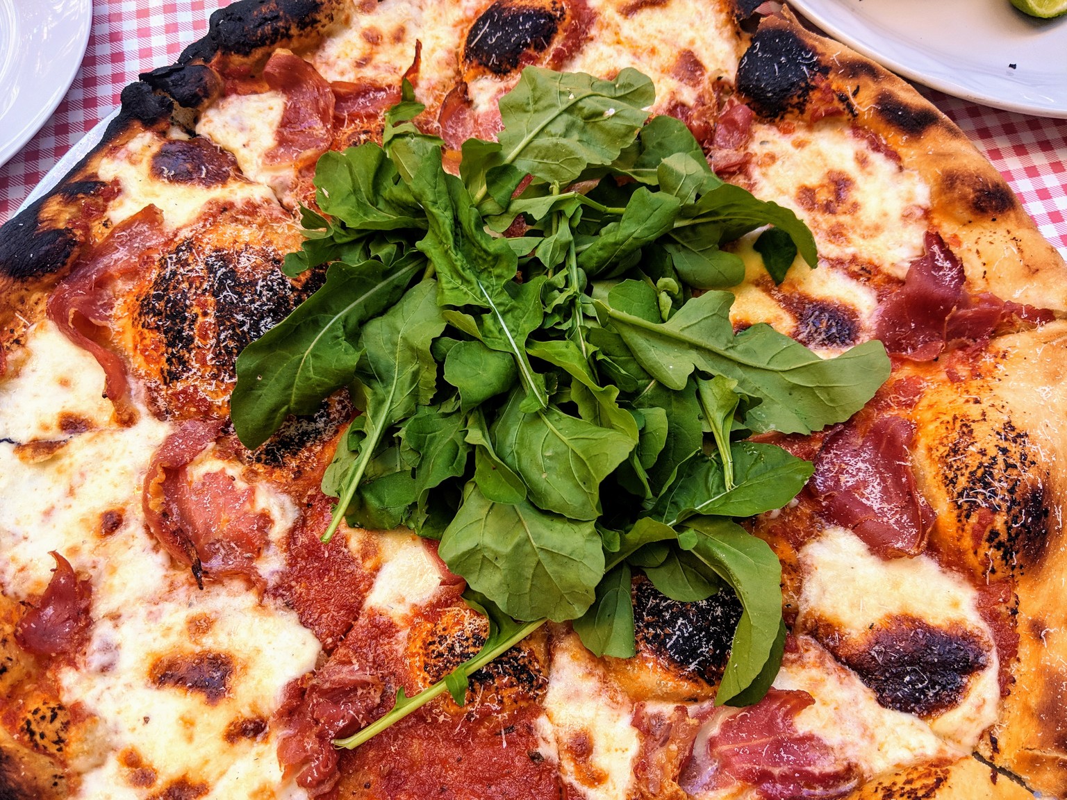 Pizza with arugula