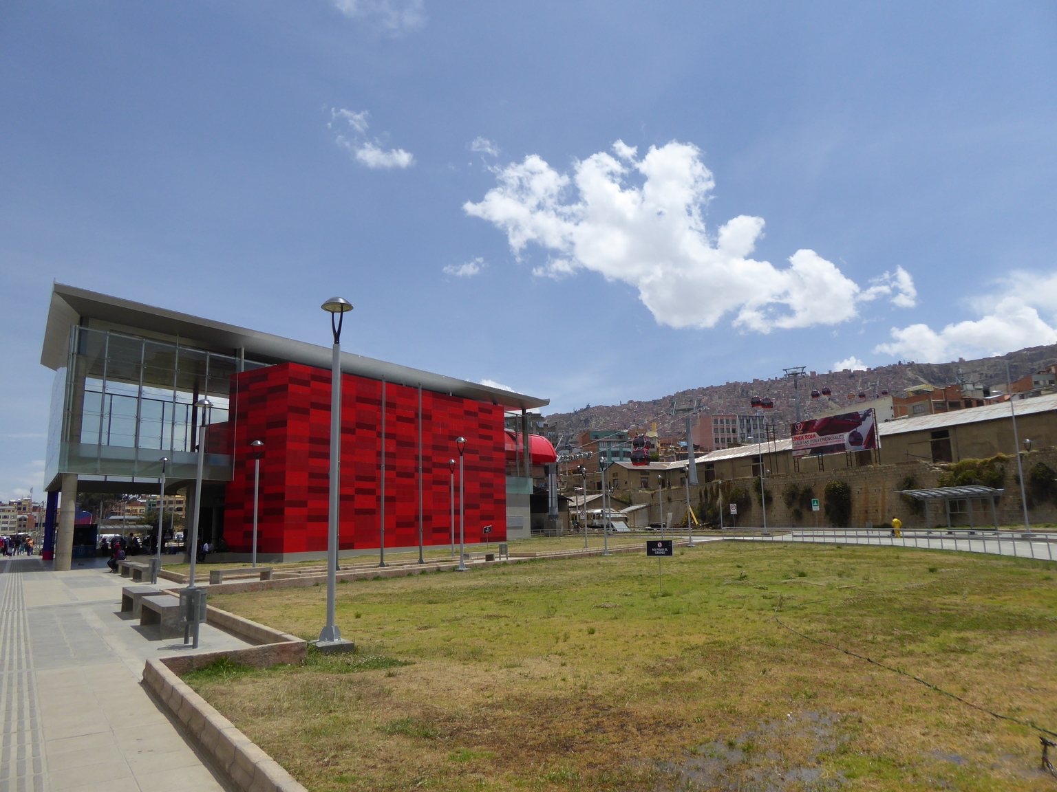 The cable car station.
