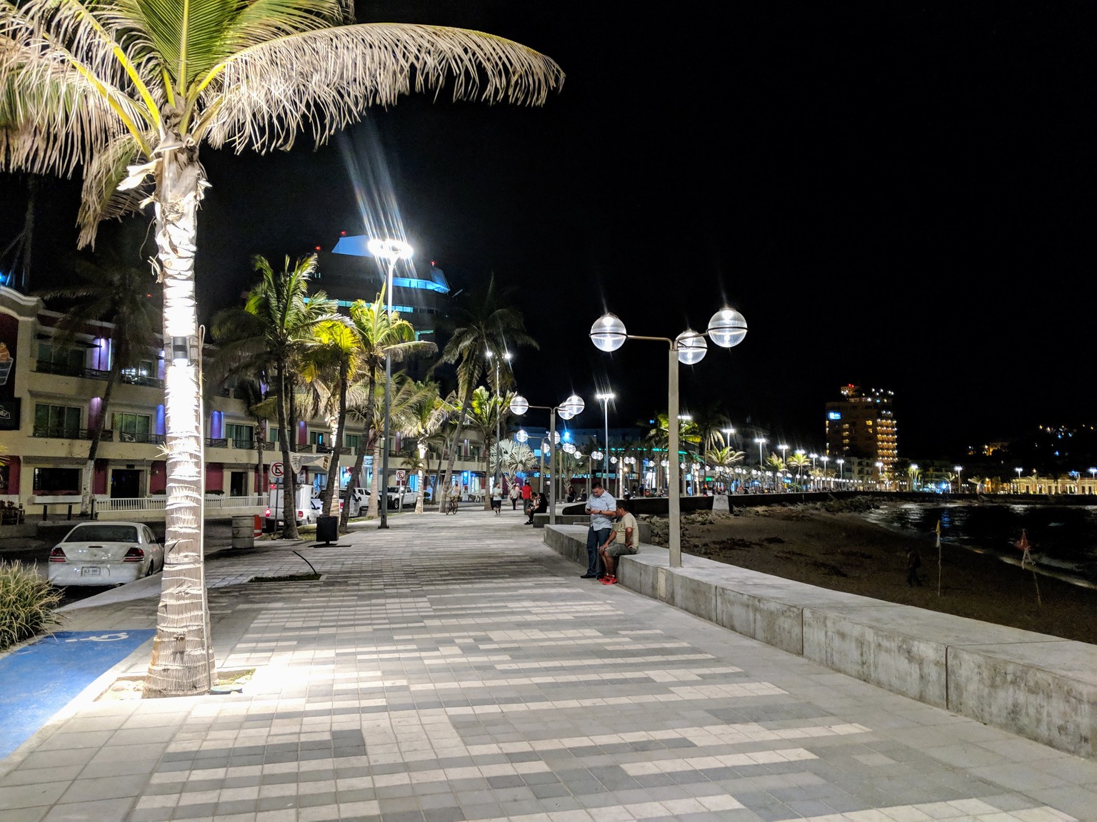The Malecón at night