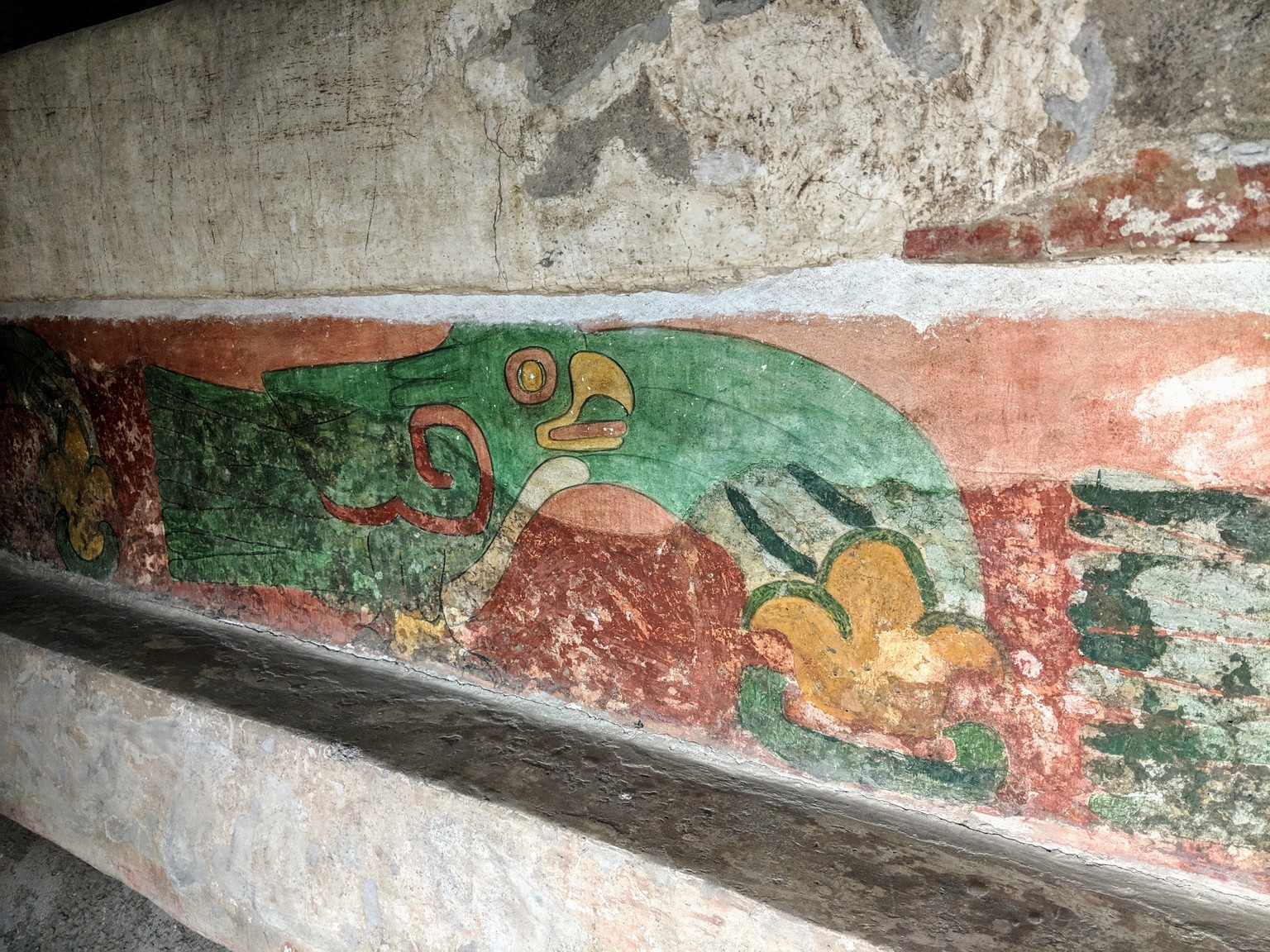 Inside the preserved museum area.