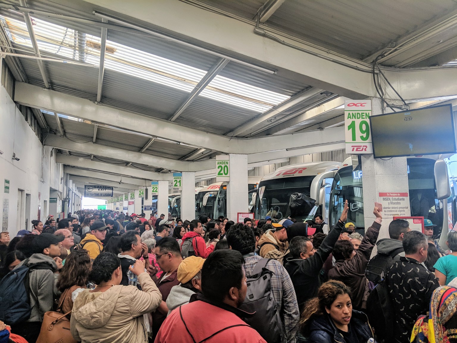 This is what the Mexico City bus station looks like the Saturday before Christmas... Not the best plan we made on this trip, lol.