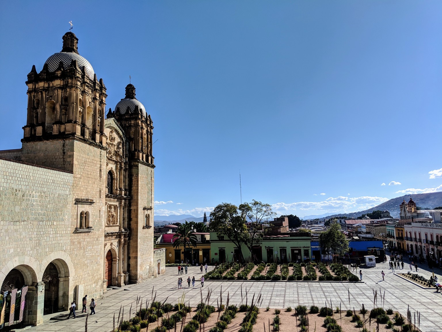 Another shot of Santo Domingo and plaza in front of it.