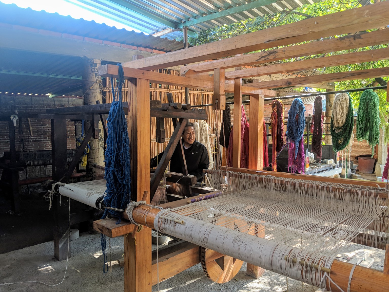 Working the loom