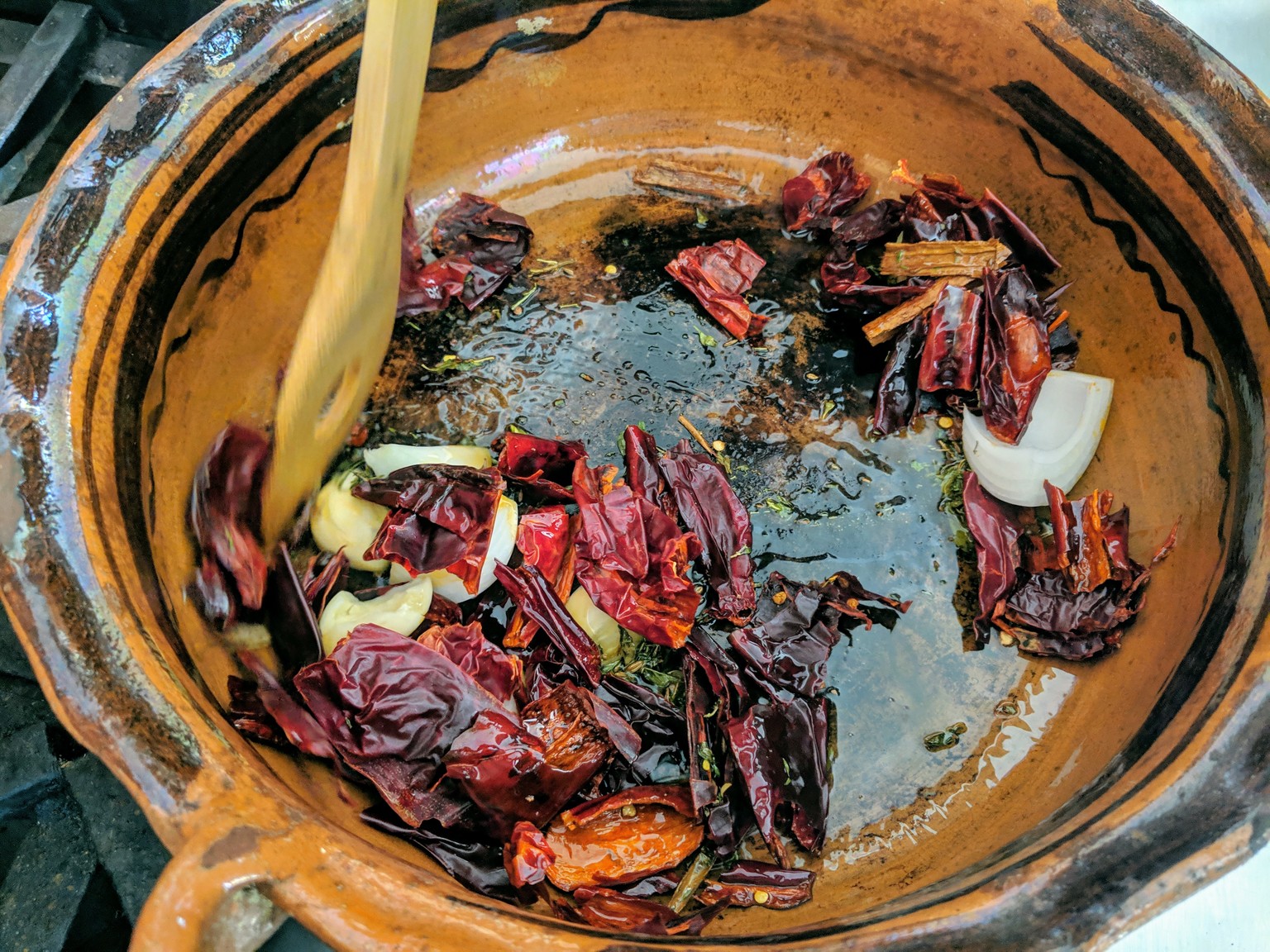 Sauteing spices