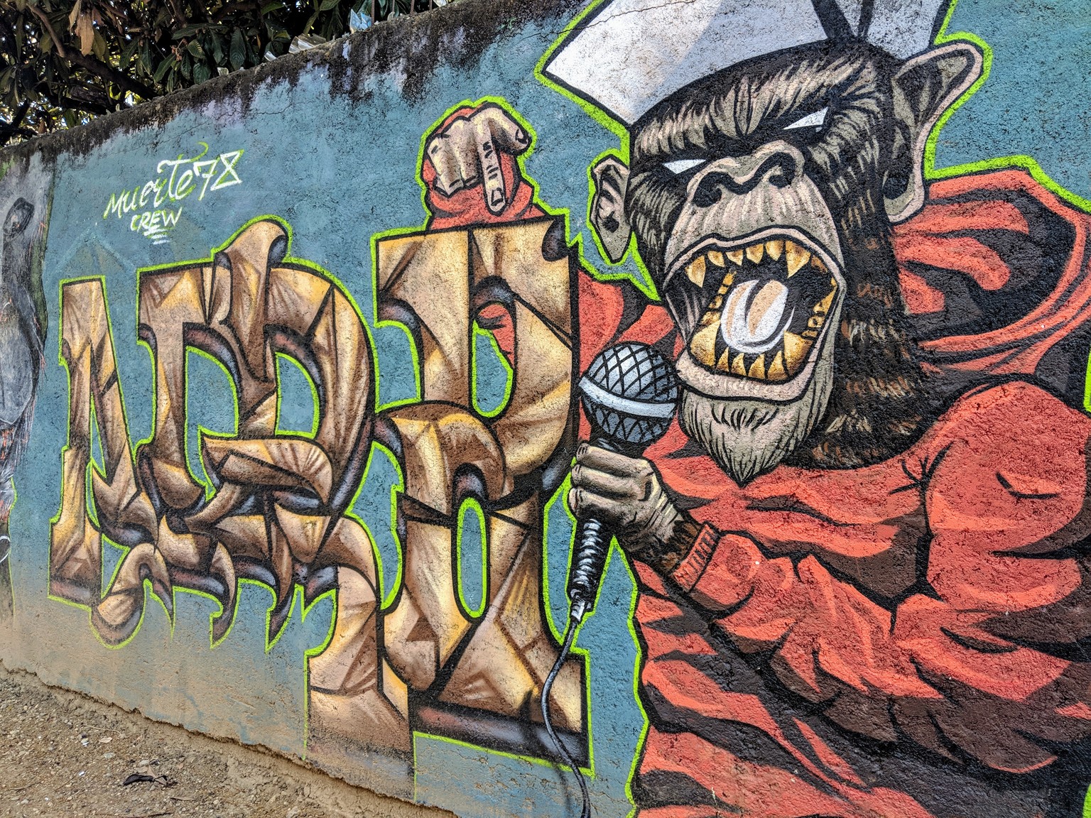 Lots of really cool street art right outside the place were we took a cooking class.