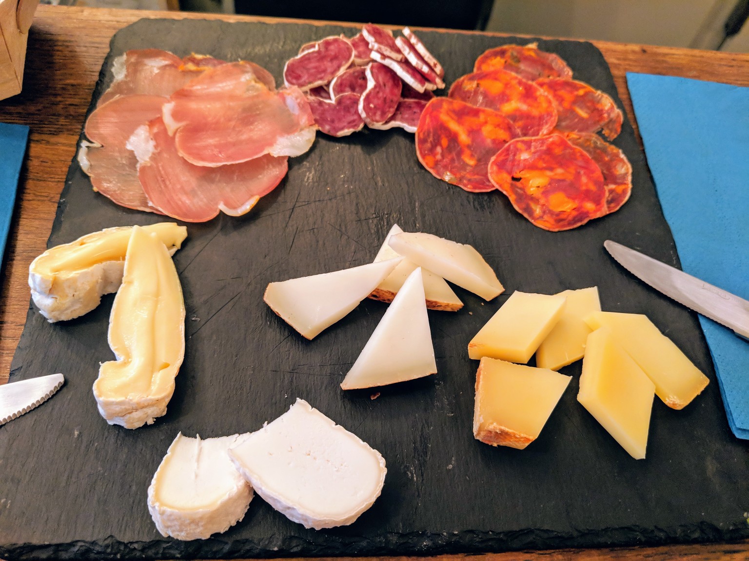 Charcuterie board served with our wine tasting