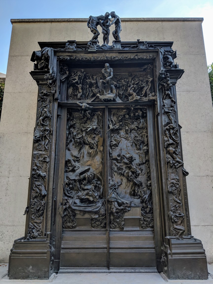 "The Gates of Hell" was a commission piece by Rodin, he worked on it for 37 years, until his death.