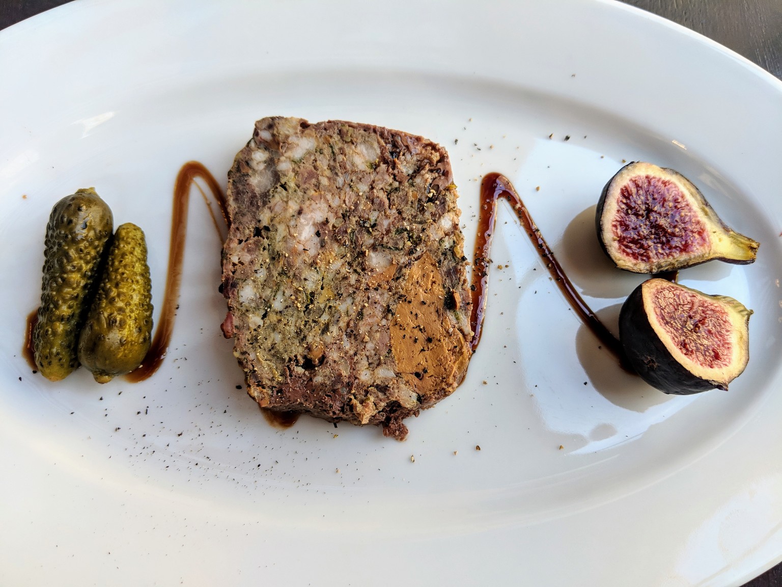 Pickles, pate and figs