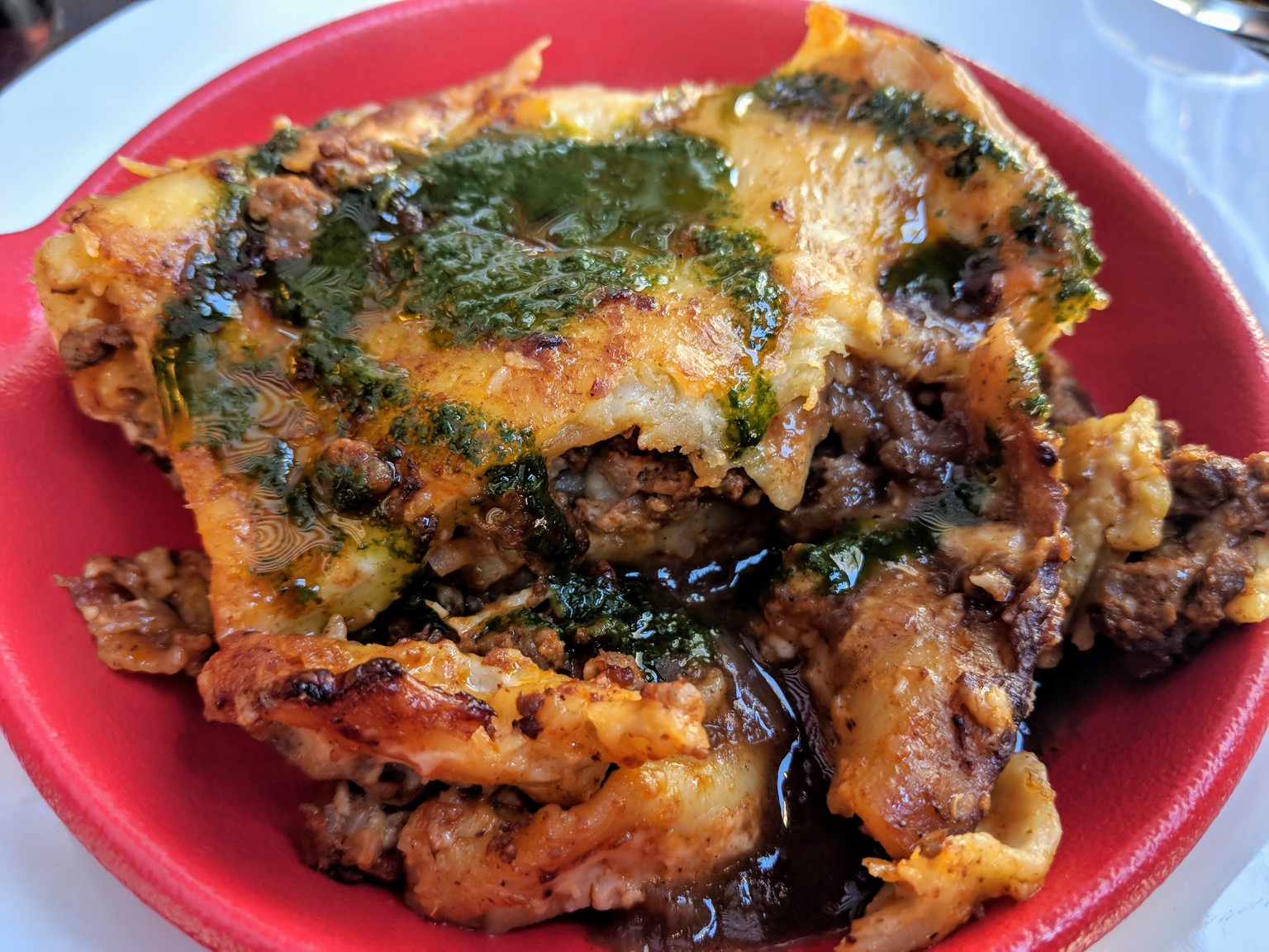 Lasagna with pesto