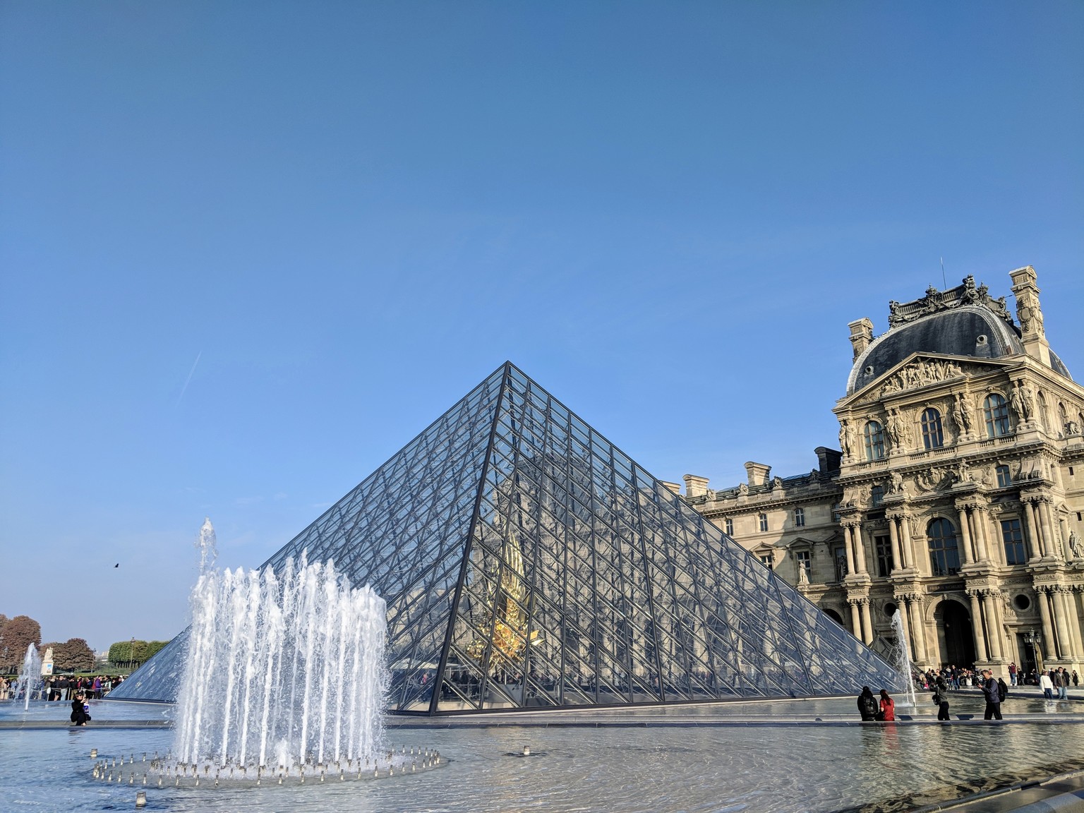Iconic Louvre entrance