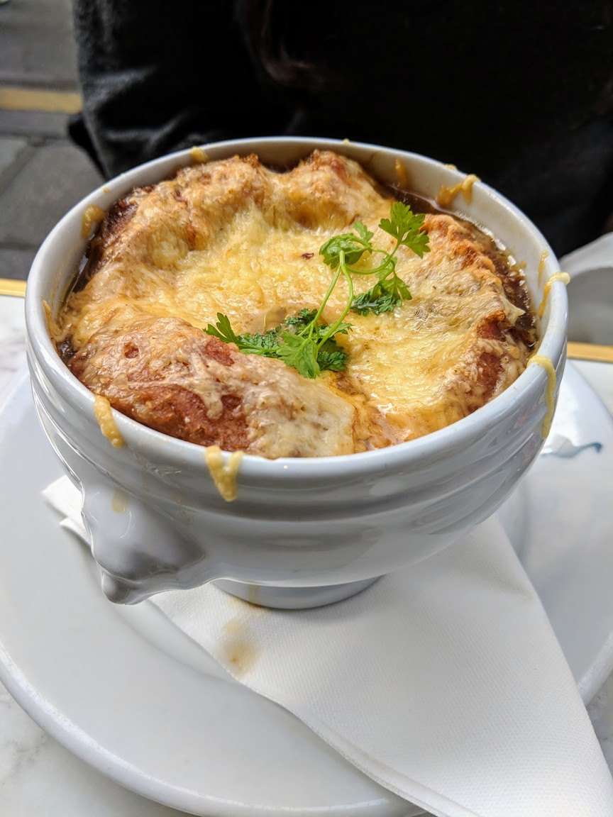 French onion soup, very good