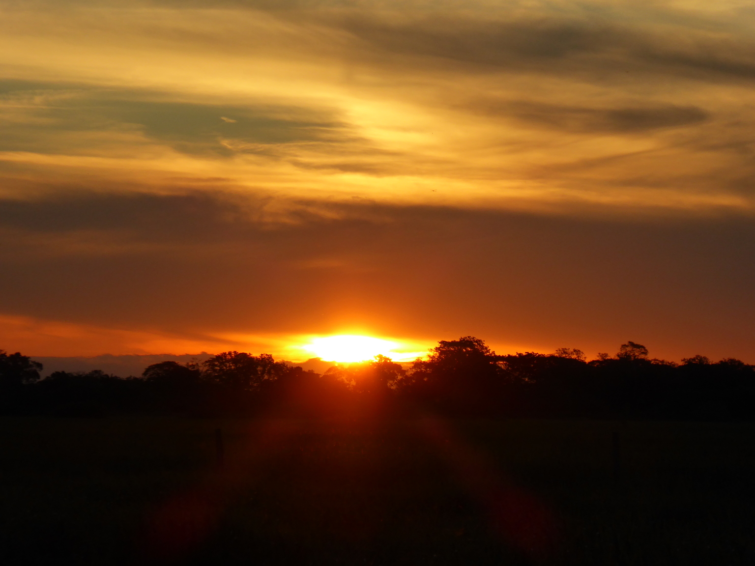 Sunset on the pampas.