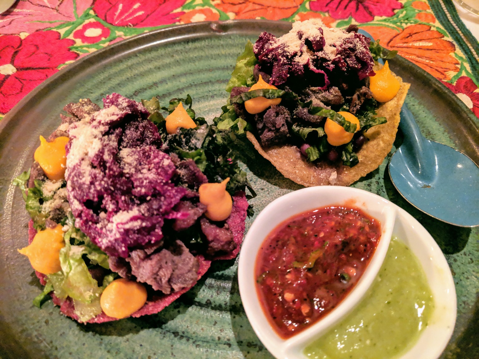 Beef tostada appetizer