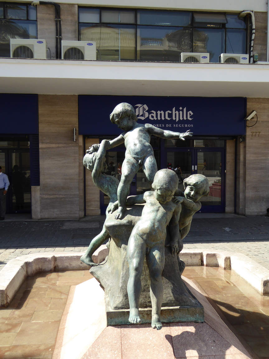 This statue was a gift from Argentina, and is supposed to represent the relationship among Peru, Bolivia, Chile and Argentina.