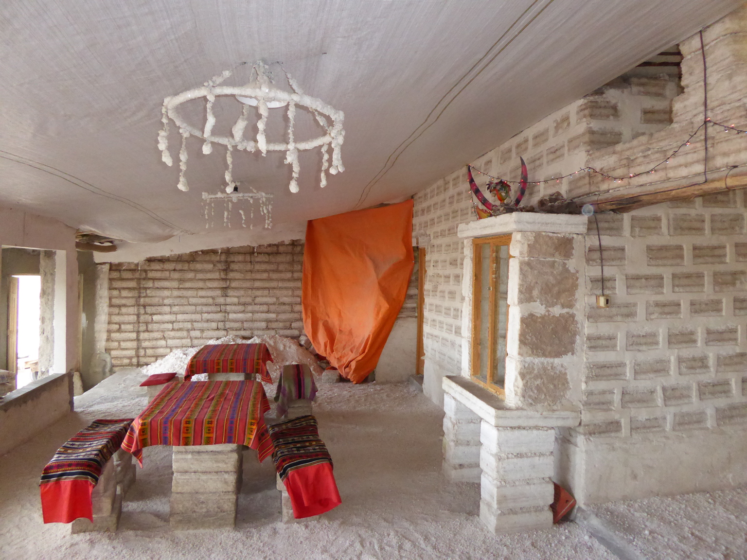 This is where we stayed the first night, also made out of salt.