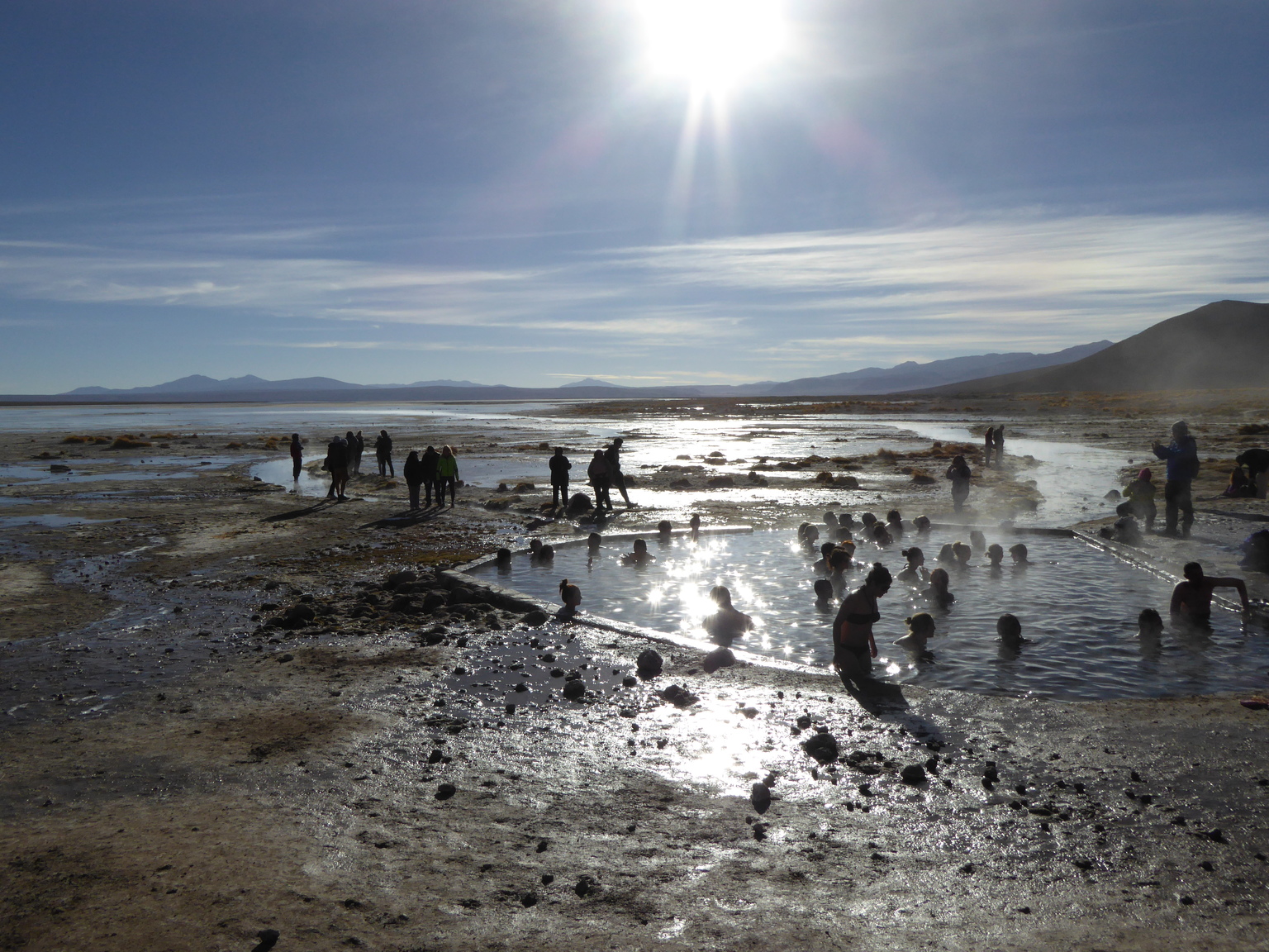 A natural hot spring in the middle of nowhere.