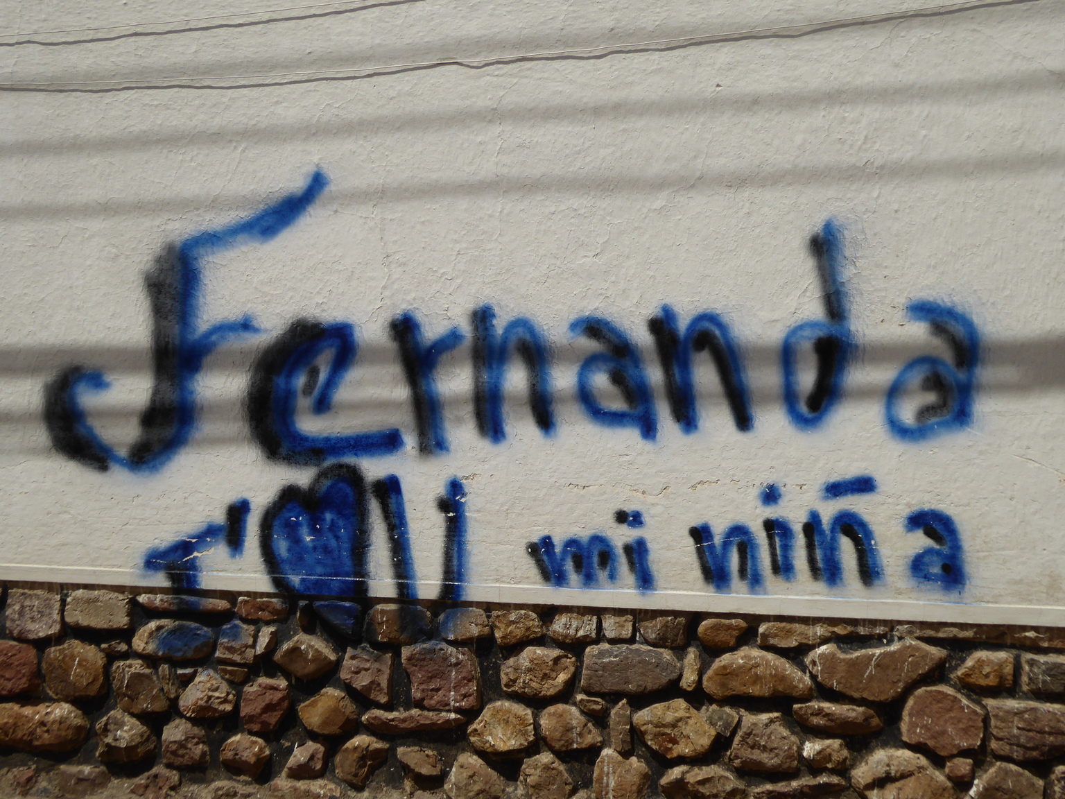 Terrible graffiti, sweet sentiment.