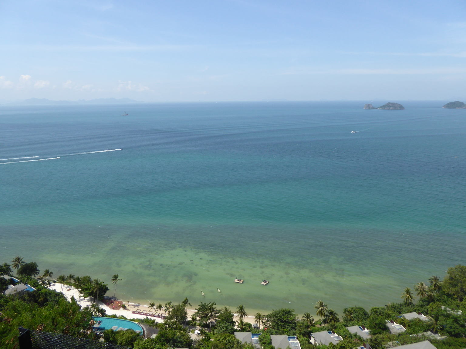 This is the view looking down from the reception area at the Conrad.