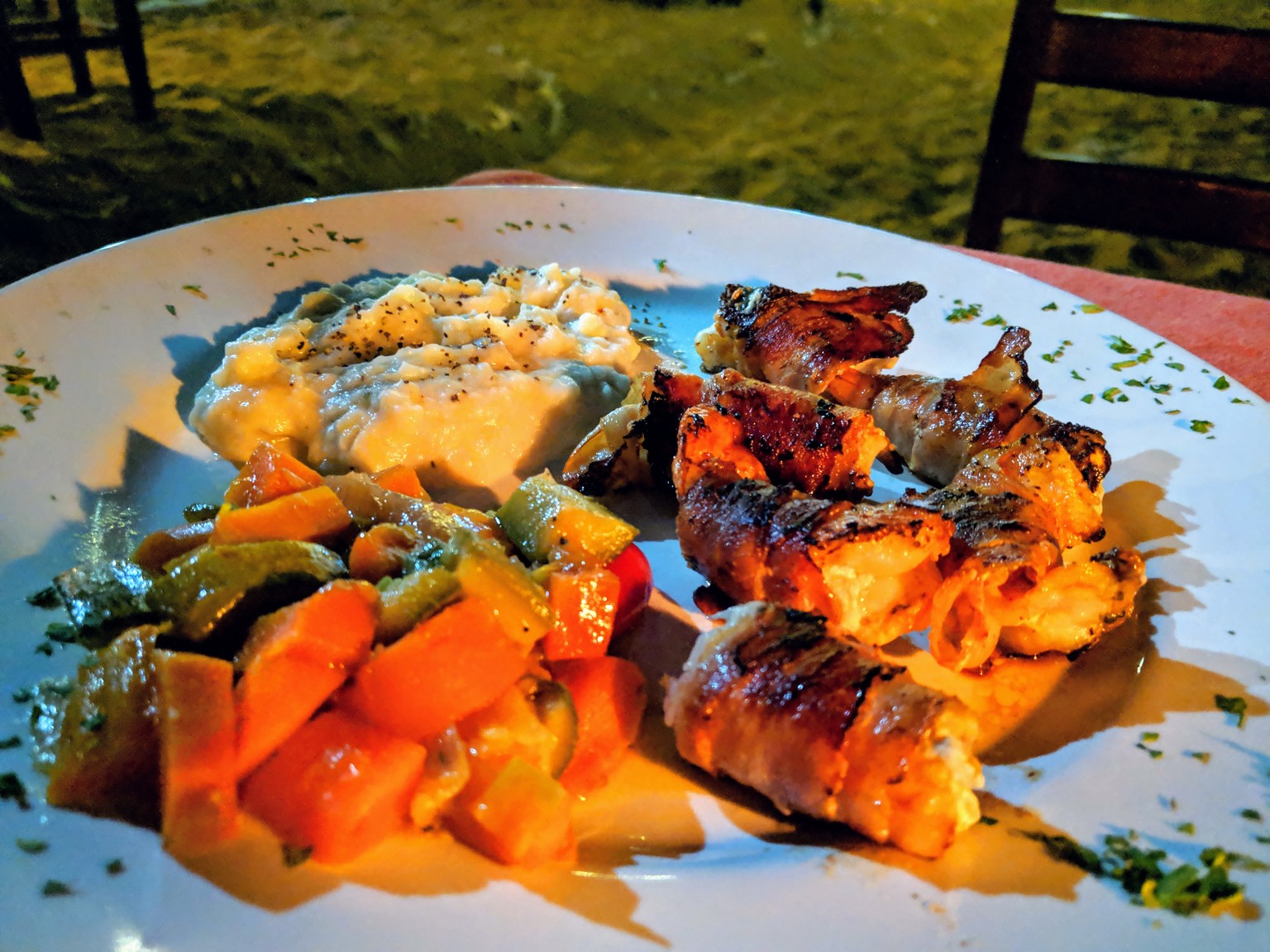 Bacon wrapped shrimp with cream cheese, what else is there to say?